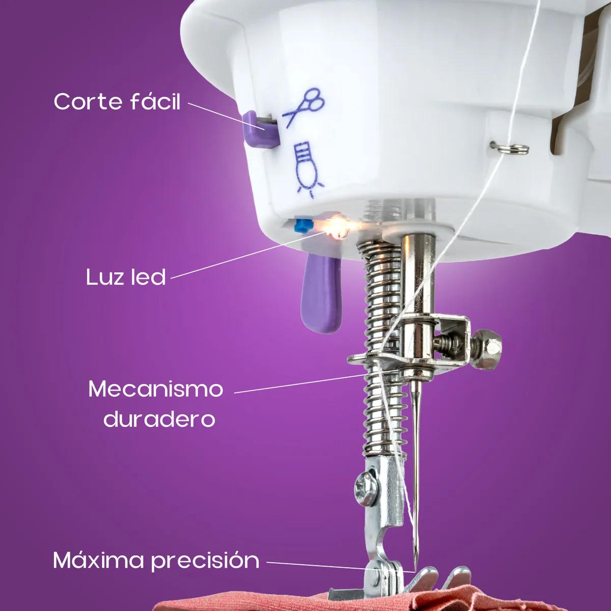 Miniatura 3 de Máquina De Coser Mini Eléctrica Portátil